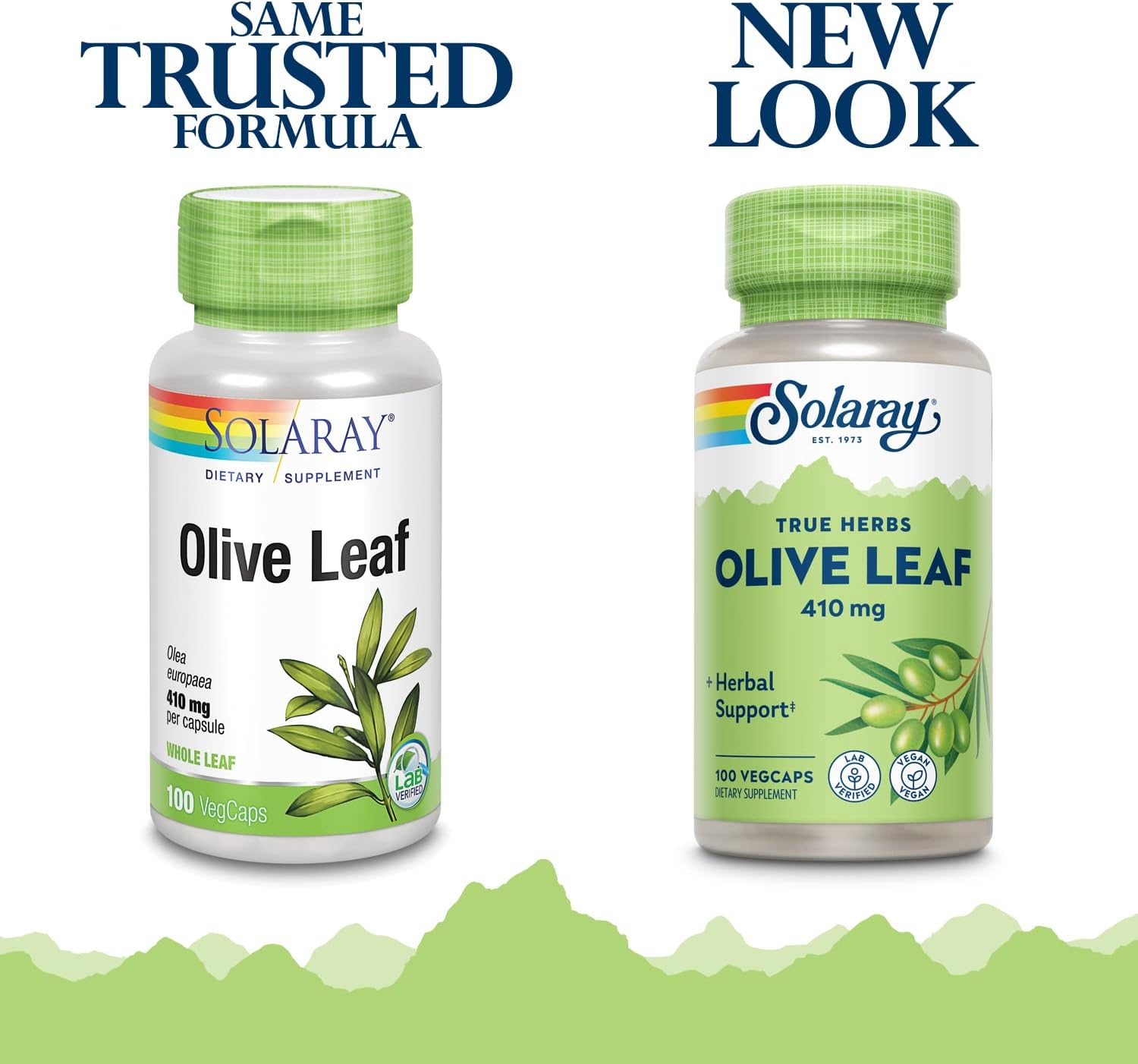 Solaray Olive Leaf Capsules 410mg - 100 Capsules for Immune Support and Antioxidant Boost