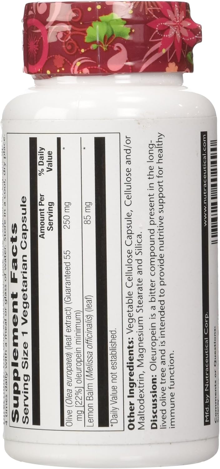 Solaray Olive Leaf Extract 22% Capsules - 250 mg, 120 Count - Immune Support Supplement