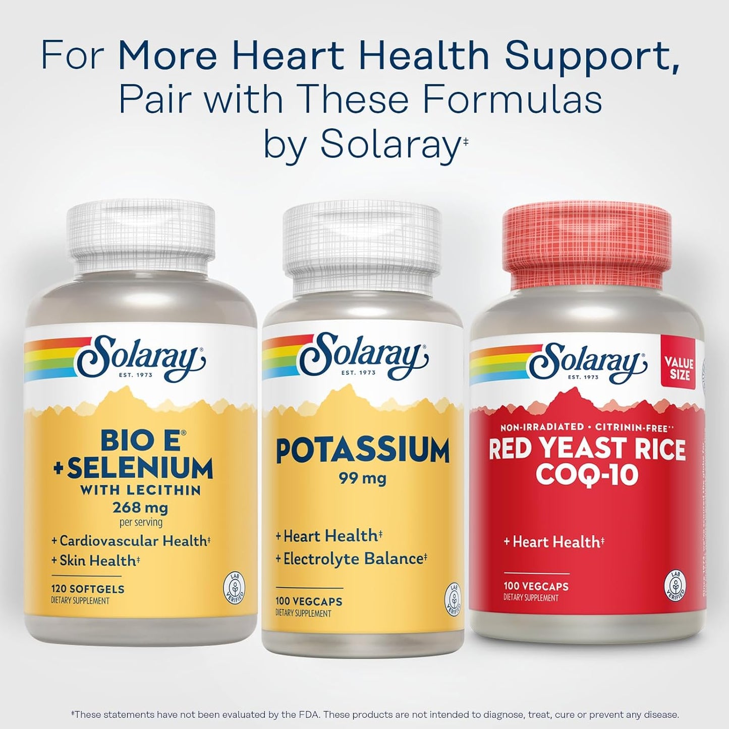 Solaray Potassium 99mg Capsules - Electrolyte Balance Support for Heart & Vascular Health - 100 VegCaps, Lab Verified, 60-Day Guarantee