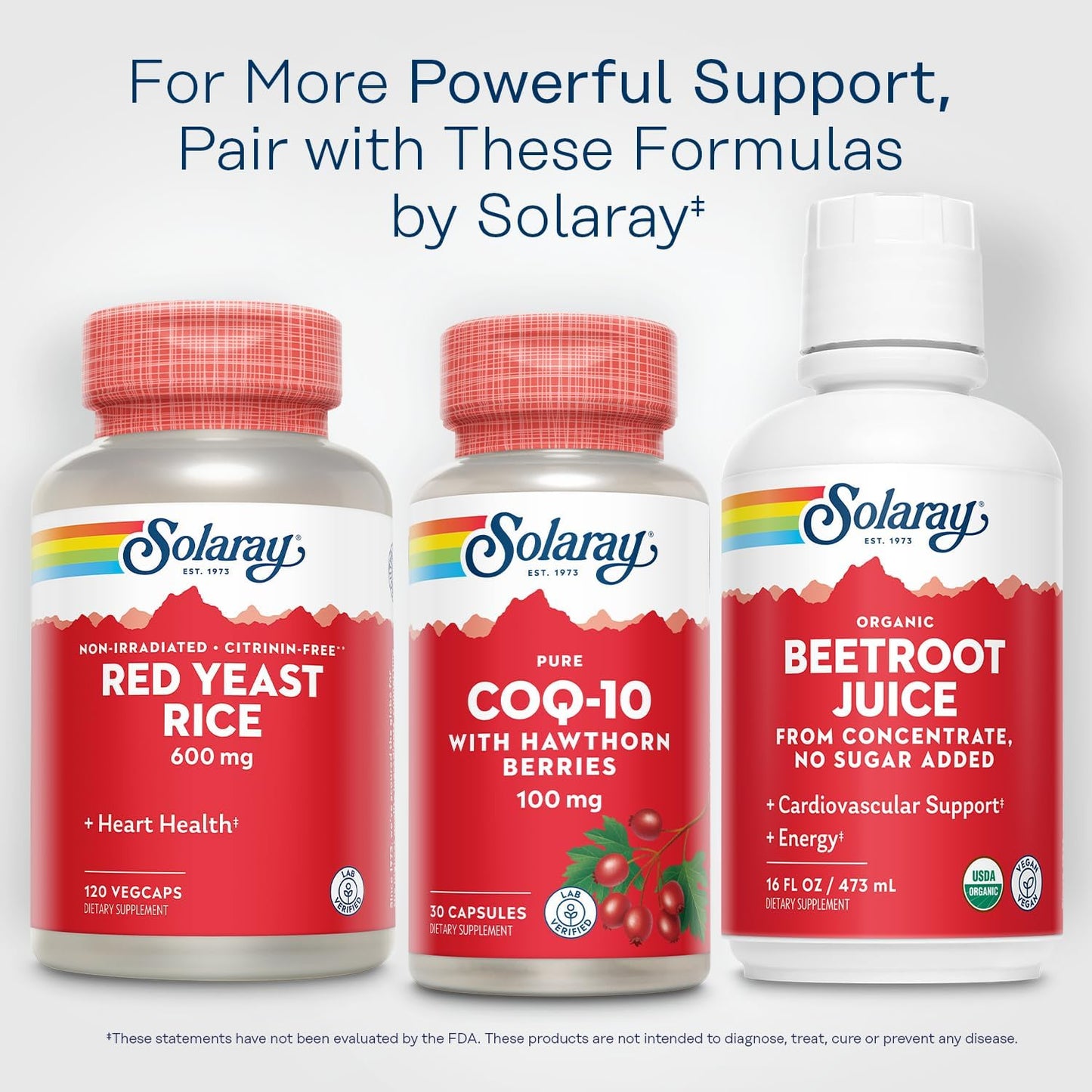 Solaray Pure CoQ10 100mg with Hawthorn Berry, Antioxidant Formula for Cellular Energy and Heart Health, 30 Capsules