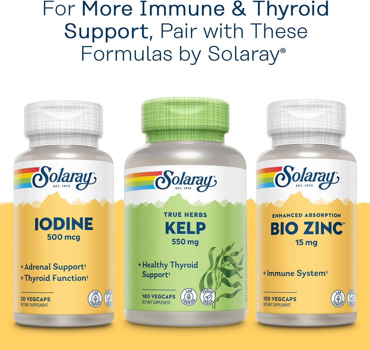 Solaray Selenium 50 mcg Capsules for Immune System, Thyroid & Antioxidant Support