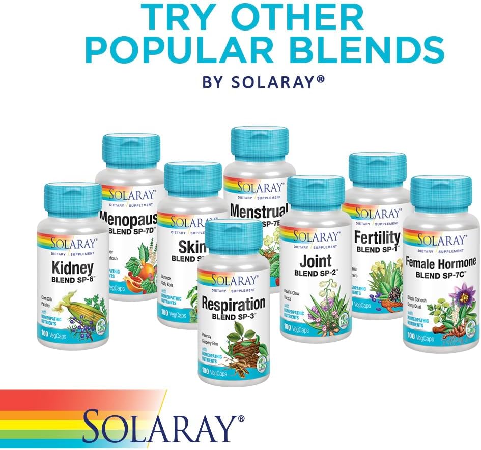 Solaray Sleep Blend SP-17 | Herbal Formula with Cell Salt Nutrients for Restful Sleep | Non-GMO, Vegan | 100 VegCaps