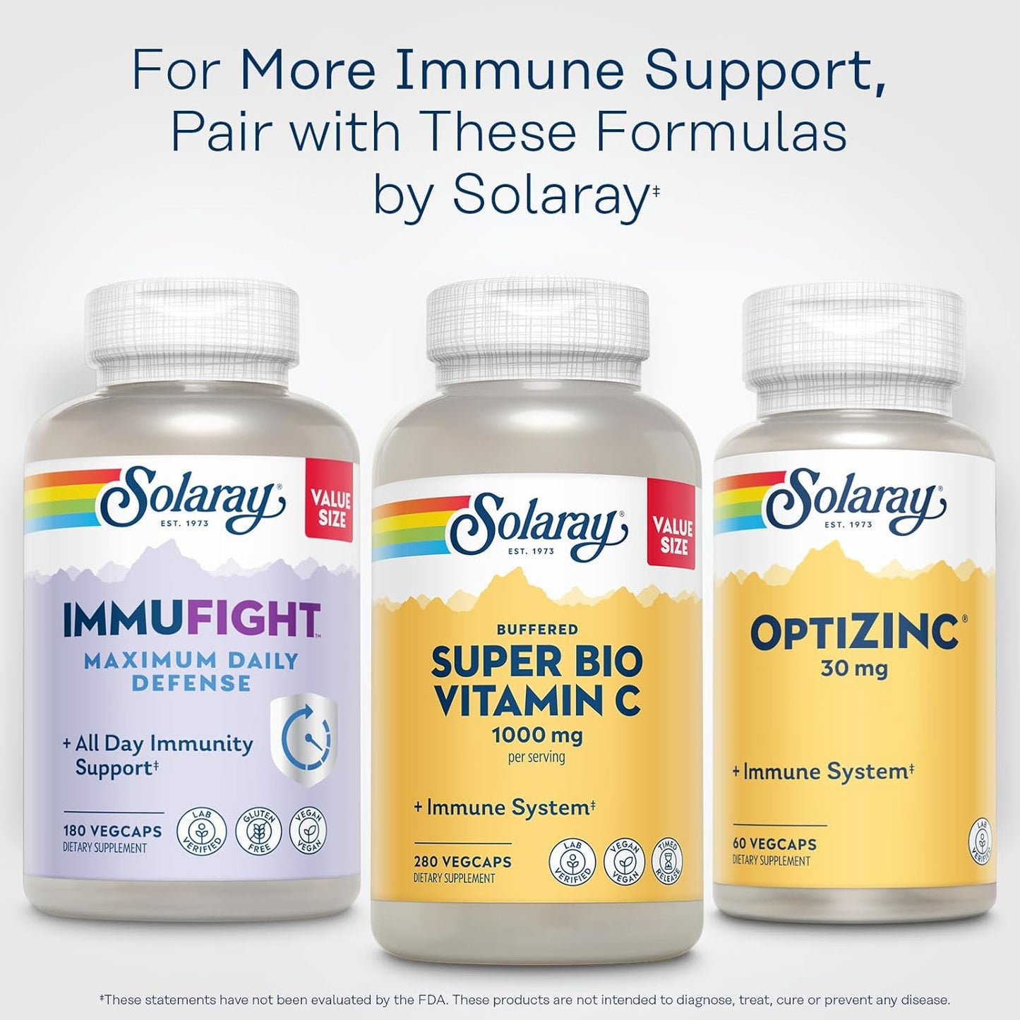 Solaray Super Bio Buffered Vitamin C 1000mg with Bioflavonoids - Immune Support, Vegan, Two-Stage Release, High Absorption - 360 VegCaps 140