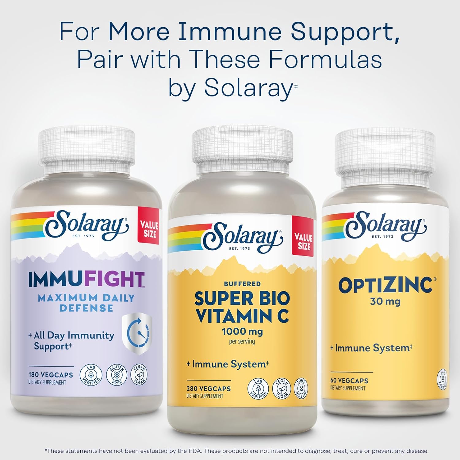 Solaray Super Bio Buffered Vitamin C 1000mg with Bioflavonoids - Immune Support, Vegan, Two-Stage Release, High Absorption - 360 VegCaps 140