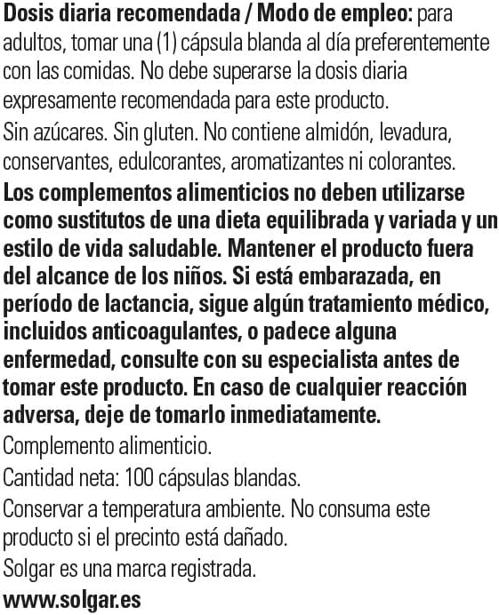 Solgar Cod Liver Oil Softgels - Immune System, Eye, Vision, and Bone Health Support - Vitamin A & D Supplement - Non-GMO, Gluten & Dairy Free - 100 Servings