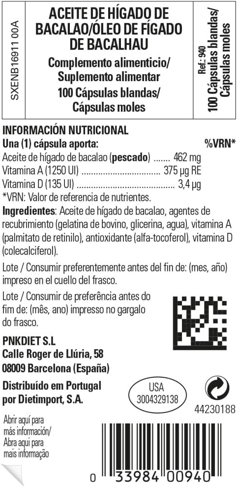 Solgar Cod Liver Oil Softgels - Immune System, Eye, Vision, and Bone Health Support - Vitamin A & D Supplement - Non-GMO, Gluten & Dairy Free - 100 Servings