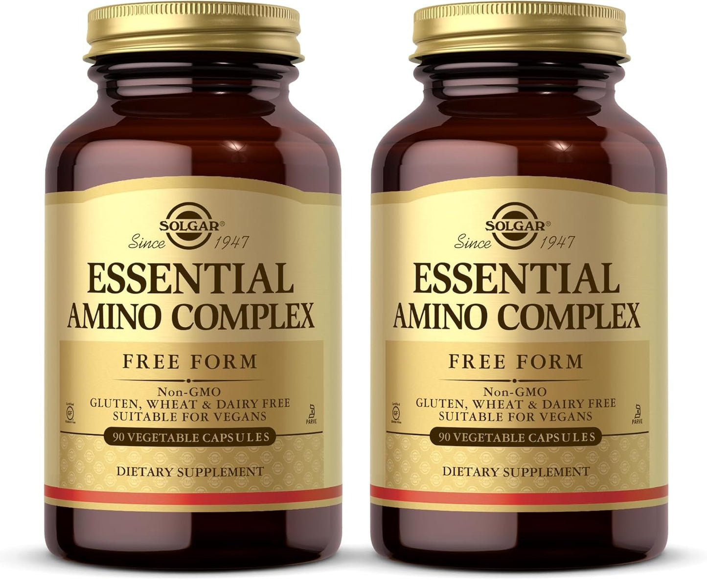 Solgar Essential Amino Complex 180 Servings - 90 Veg Caps x 2 - Non-GMO, Vegan, Gluten-Free, Dairy-Free, Kosher