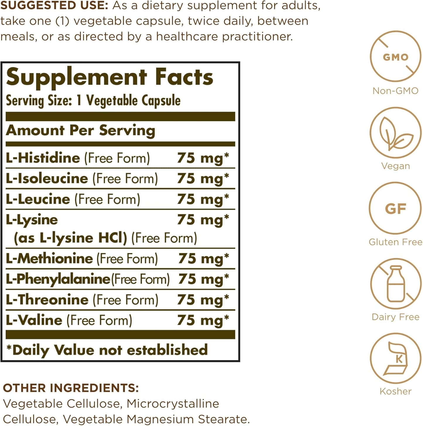 Solgar Essential Amino Complex 180 Servings - 90 Veg Caps x 2 - Non-GMO, Vegan, Gluten-Free, Dairy-Free, Kosher