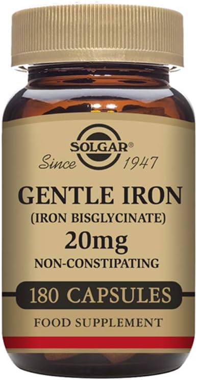 Solgar Gentle Iron Tablets with Zinc for Sensitive Stomachs - Non-Constipating Red Blood Cell Supplement for Healthy Skin & DNA Formation - 250 Tablets