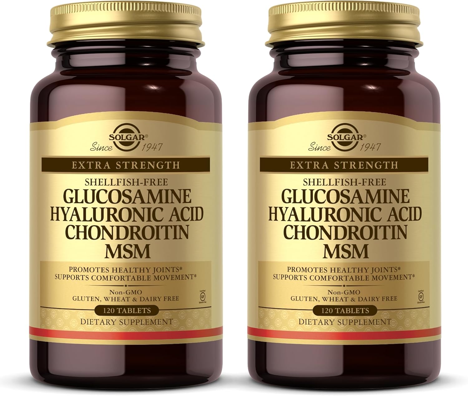 Solgar Glucosamine Hyaluronic Acid Chondroitin MSM Tablets x 240 - Joint Health Support - Non-GMO, Gluten Free - 80 Servings