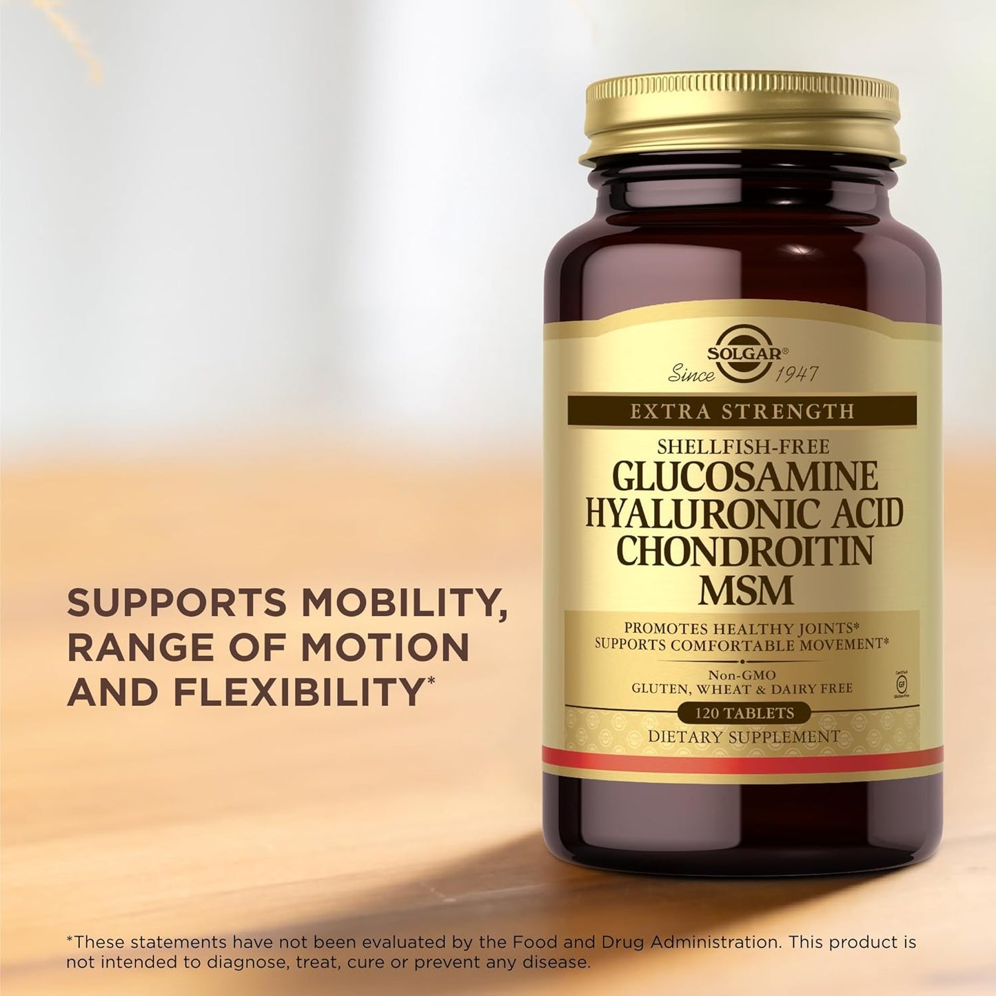 Solgar Glucosamine Hyaluronic Acid Chondroitin MSM Tablets x 240 - Joint Health Support - Non-GMO, Gluten Free - 80 Servings