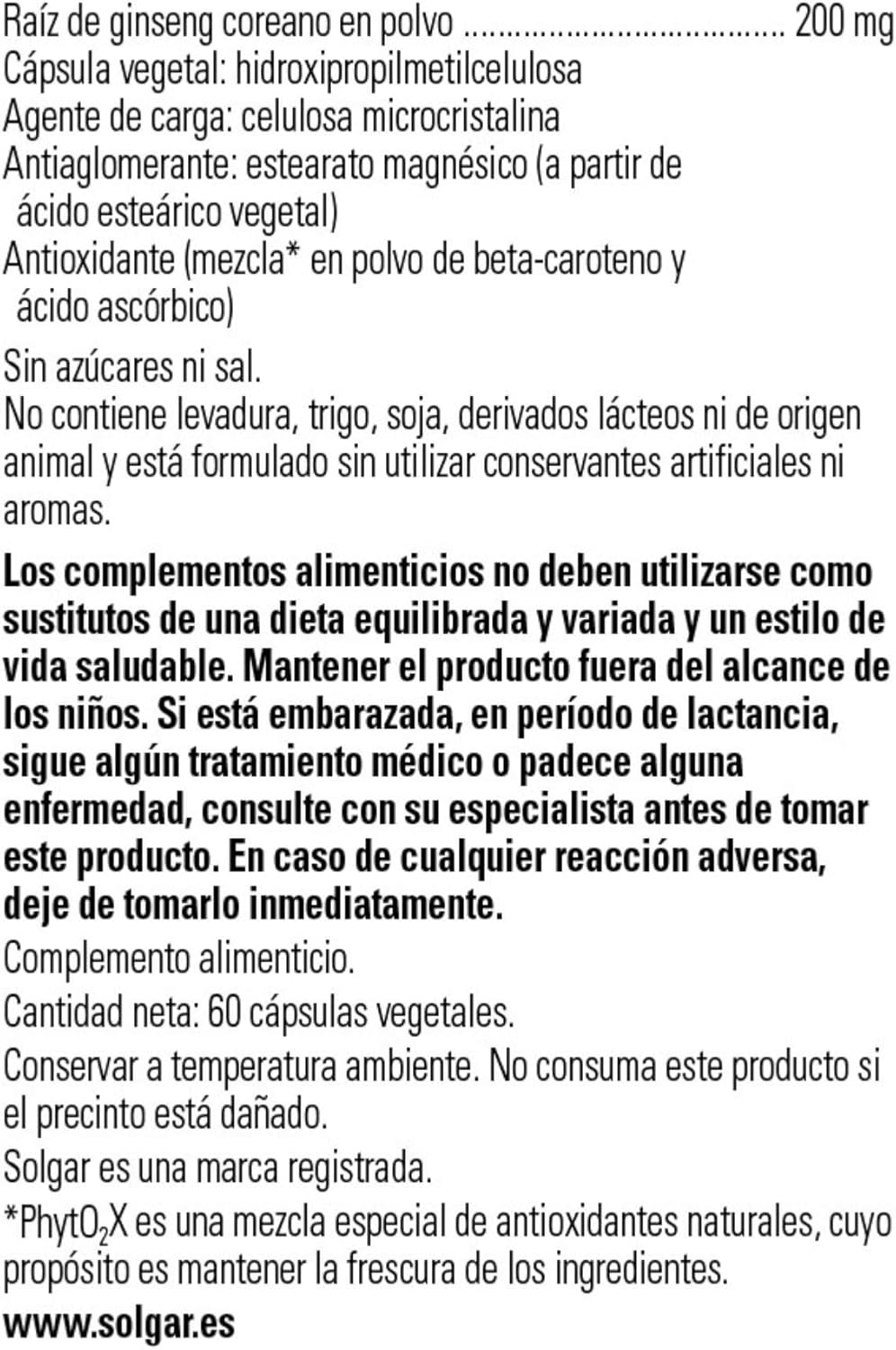 Solgar Korean Ginseng Root Extract Capsules - Immune Support Formula - SFP Standardized, Non-GMO, Vegan - 60 Servings