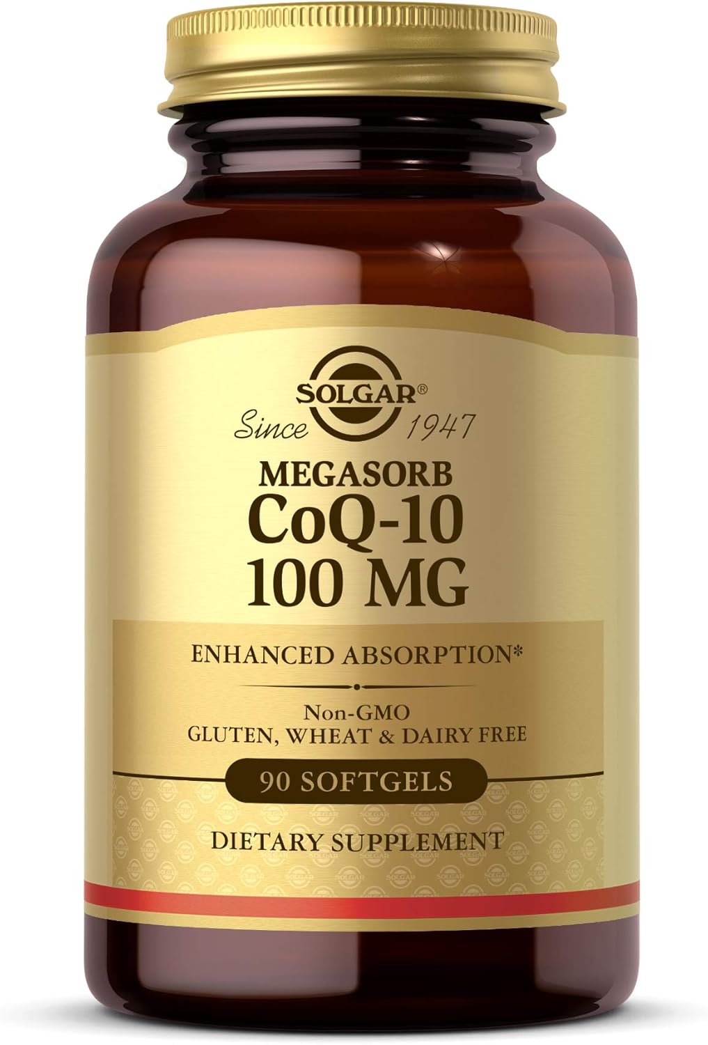 Solgar Megasorb CoQ-10 100 mg Softgels - Heart Health & Anti-Aging Support - High Absorption Coenzyme Q10 Supplement - Non-GMO, Gluten & Dairy Free - 90 Servings