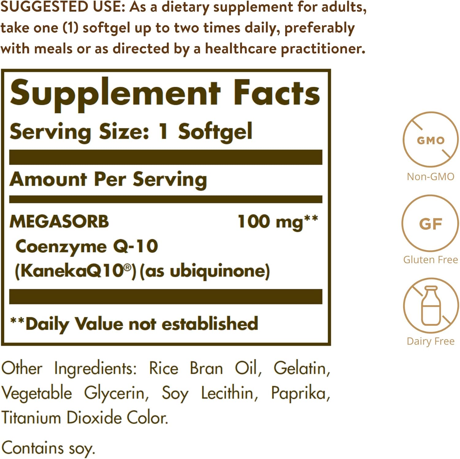 Solgar Megasorb CoQ-10 100 mg Softgels - Heart Health & Anti-Aging Support - High Absorption Coenzyme Q10 Supplement - Non-GMO, Gluten & Dairy Free - 90 Servings