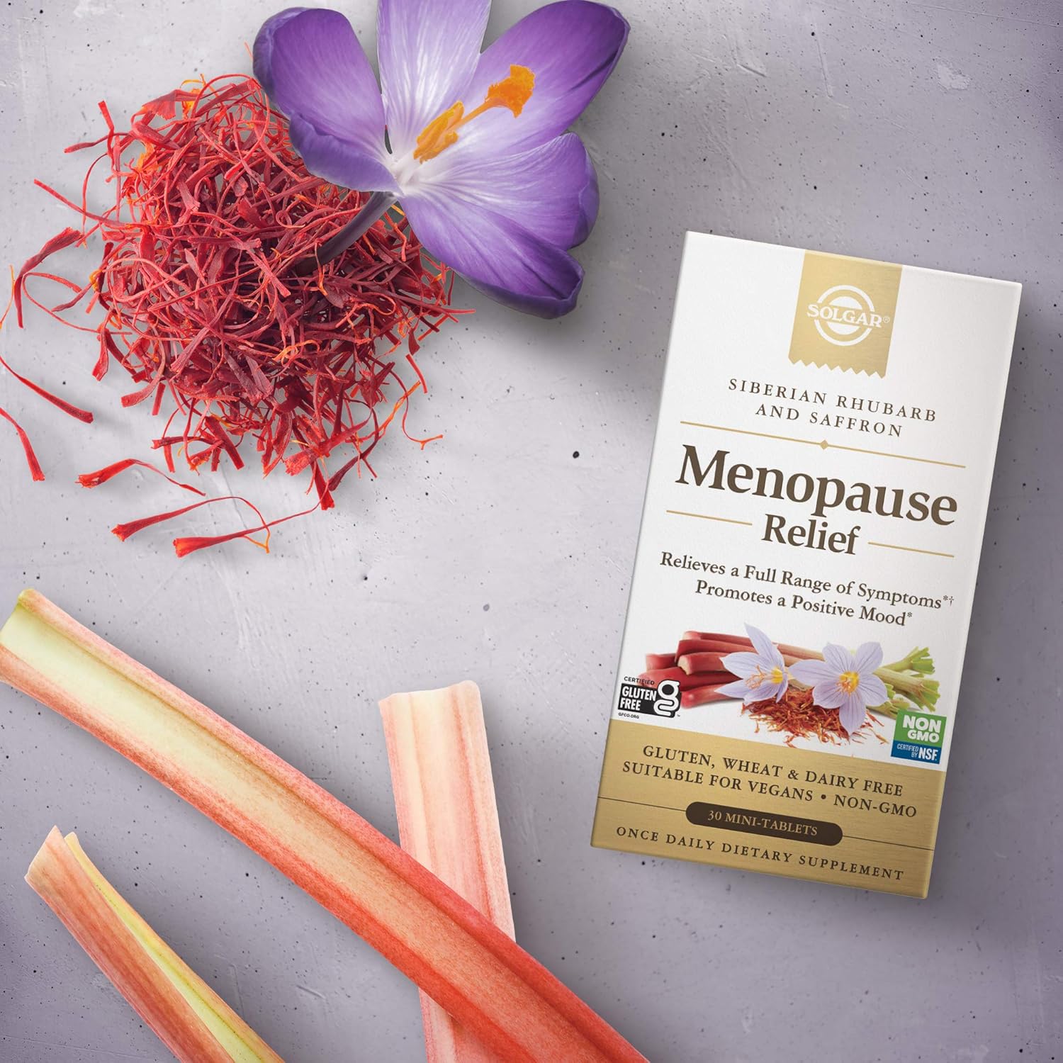 Solgar Menopause Relief Tablets - Relieves Hot Flashes, Exhaustion, Irritability & Sleep Disturbances - Promotes Positive Mood - Non-GMO, Gluten Free, Vegan - 30 Servings