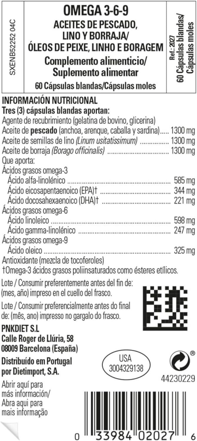 Solgar Omega 3-6-9 Softgels 1300mg - Joint & Skin Health Support - Non-GMO, Gluten Free - 20 Servings