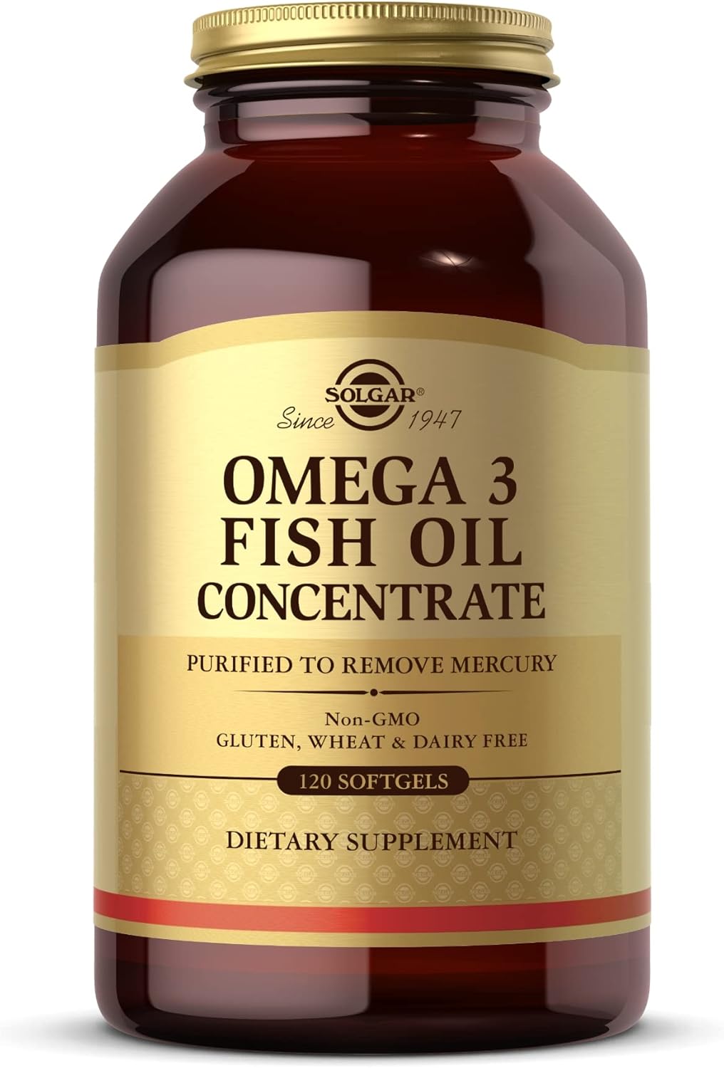 Solgar Omega-3 Fish Oil Concentrate Softgels - 120 Count - Joint & Metabolic Health Support - Gluten-Free, Non-GMO, Dairy-Free - 60 Servings