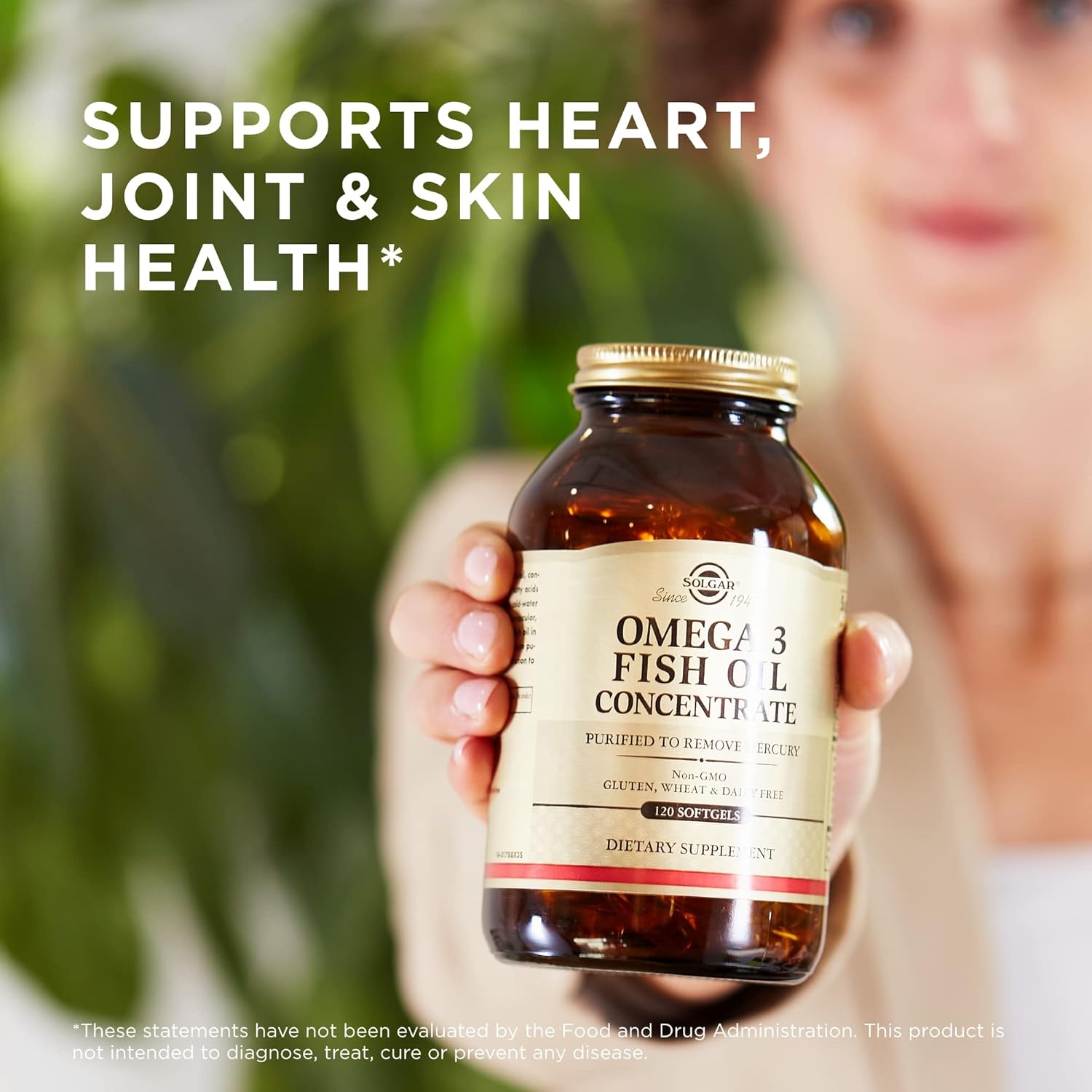 Solgar Omega-3 Fish Oil Concentrate Softgels - 120 Count - Joint & Metabolic Health Support - Gluten-Free, Non-GMO, Dairy-Free - 60 Servings