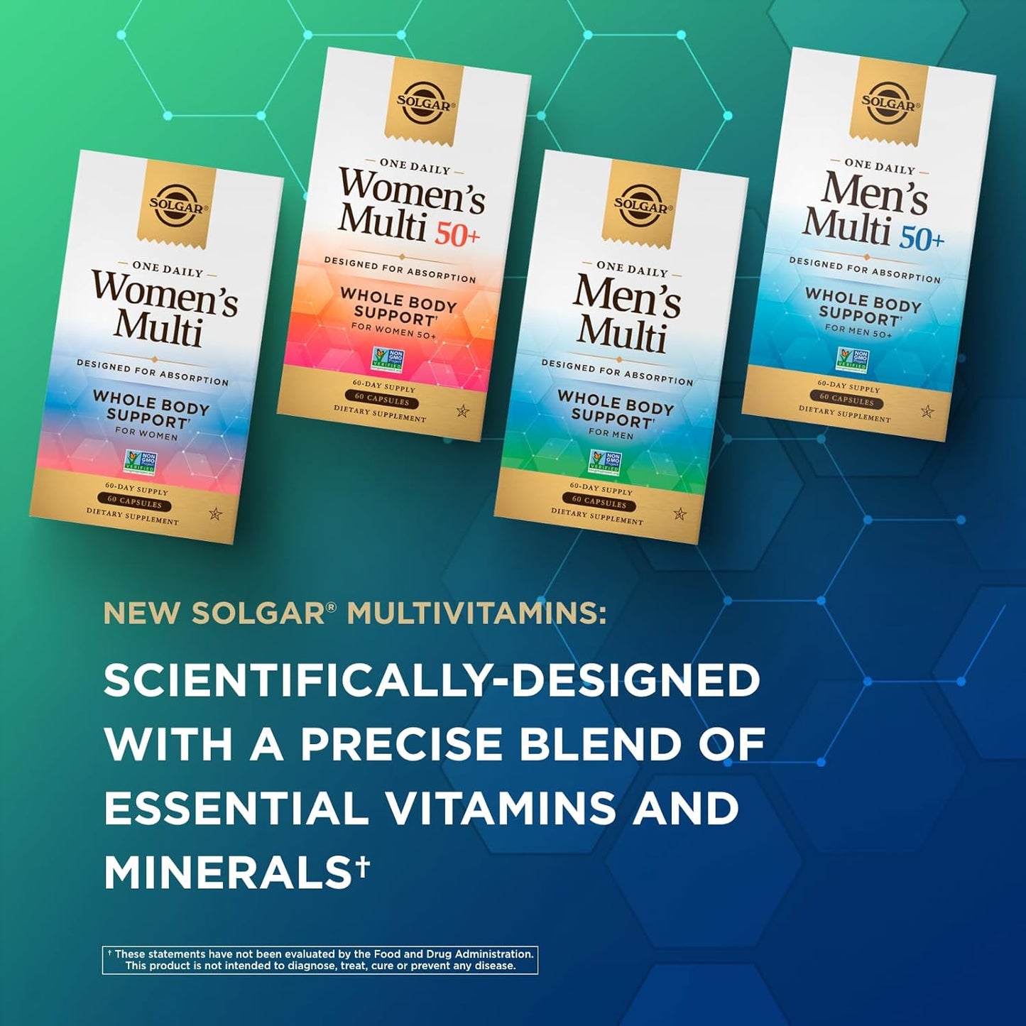 Solgar One Daily Women's Multi: Whole Body Support Vitamin for Immune, Heart, Energy, Hair Skin Nails & Reproductive Health, 60 Servings