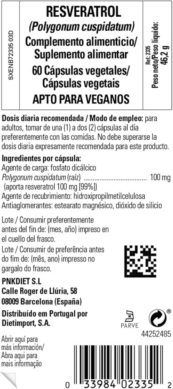 Solgar Resveratrol Supplement - 100 mg, 60 Capsules - Antioxidant Support for Cellular Health