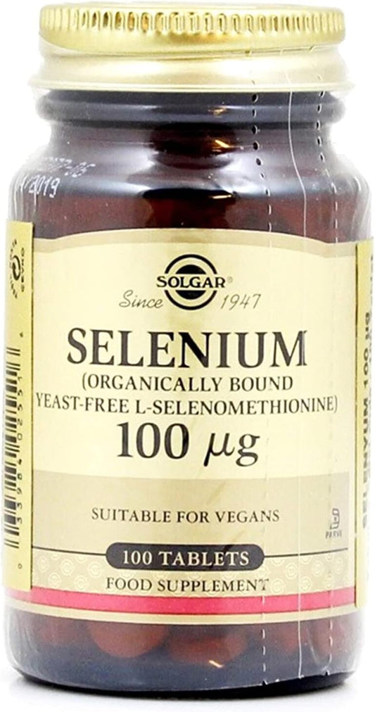 Solgar Selenium 100 mcg Tablets - Antioxidant & Immune Support - Non-GMO, Gluten Free, Dairy Free - 100 Servings