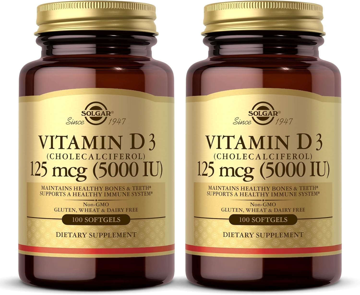 Solgar Vitamin D3 Softgels 10 mcg (400 IU) - Pack of 200 - Bone Health & Immune System Support - Non-GMO, Gluten Free