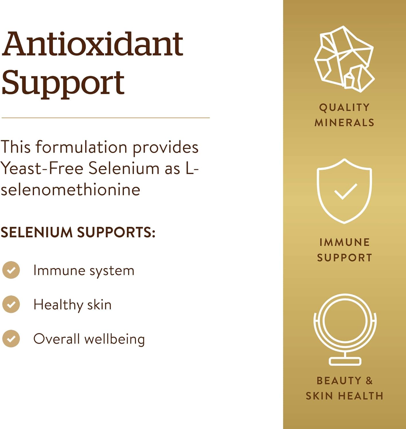 Solgar Yeast-Free Selenium 200 mcg, 250 Tablets - Pack of 2 - Antioxidant & Immune System Support - Non-GMO, Vegan, Gluten Free - 500 Servings