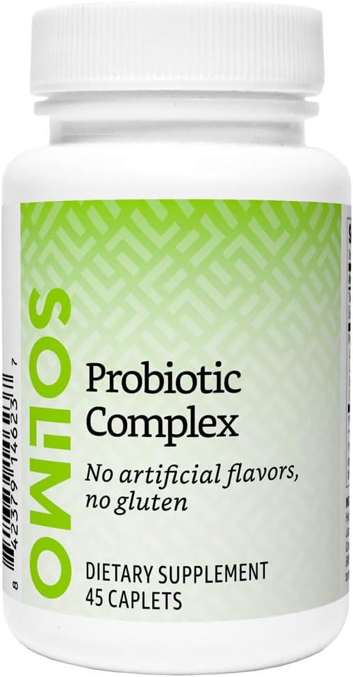 Solimo Probiotic Complex Caplets - 70mg Probiotic Blend, 45 Count, 45 Day Supply