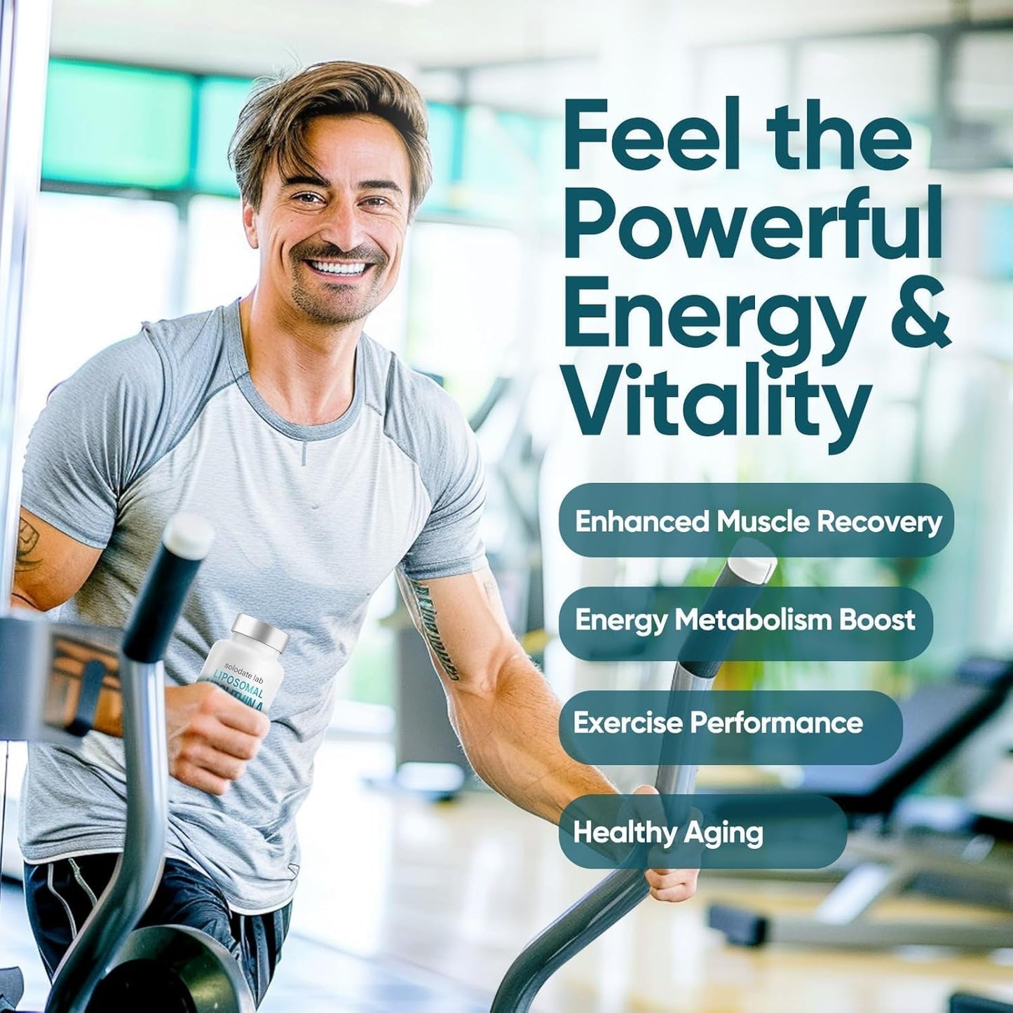 solodate lab Urolithin A Supplement - Enhanced Cellular Energy & Antioxidant Support for Healthy Aging