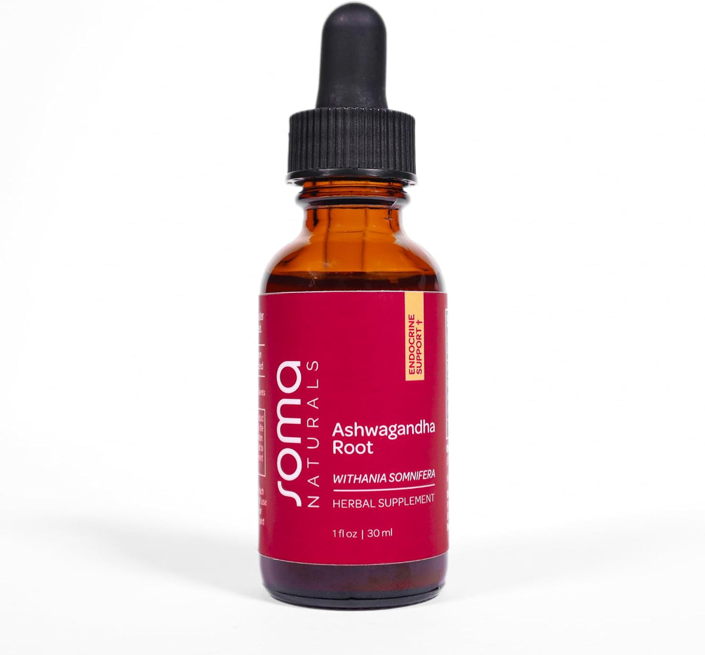 Soma Naturals Ashwagandha Root Extract - Extra Strength Adaptogen Drops for Calm, Focus, Mood, Energy - Non-GMO, Gluten-Free - 1fl oz