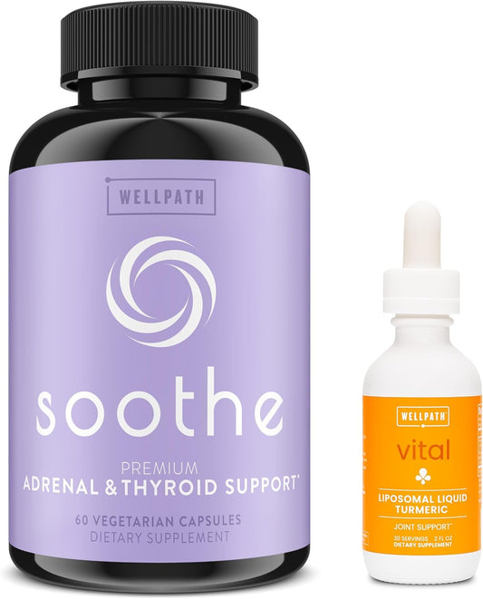 Soothe Thyroid Support & Hormone Balance Bundle + Vital Liquid Curcumin Drops