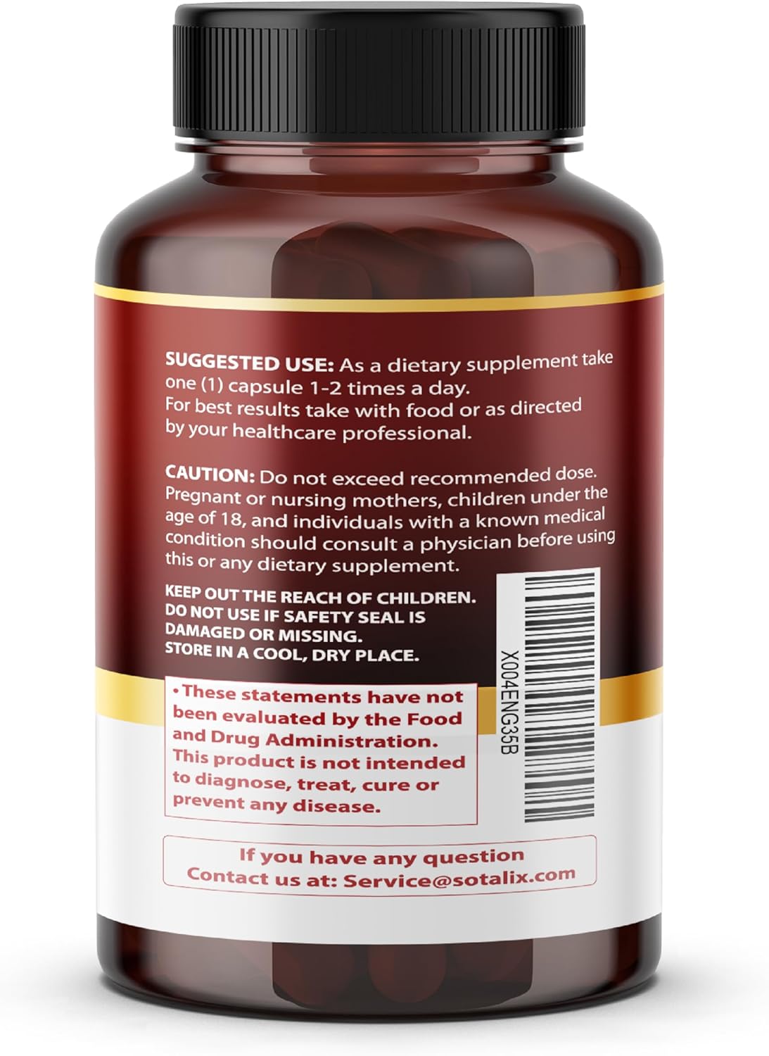 SOTALIX Taurine, Creatine, L-Arginine, L-Citrulline Supplement - USA Made, High Absorption, Nitric Oxide Booster - 150 Count Pack