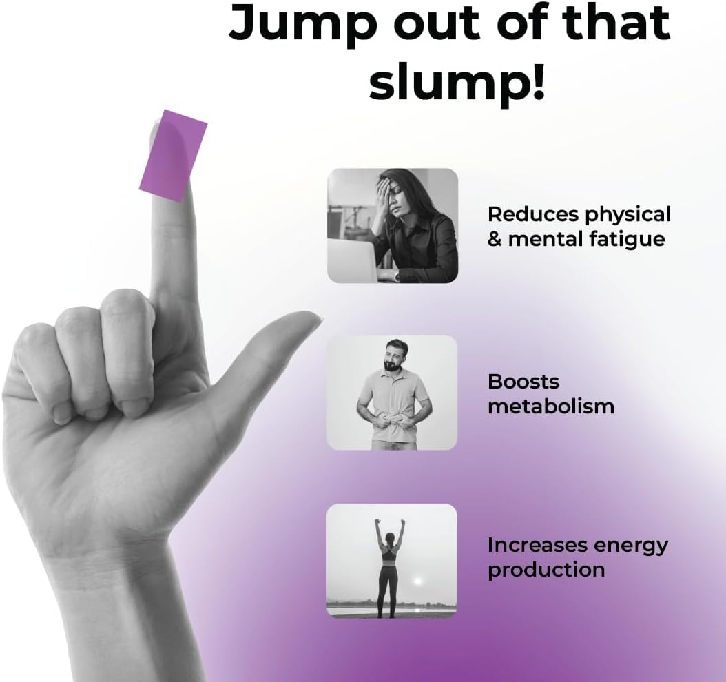 SOUL NUTRITIONS Fatigue Buster Strips with Ginseng, Maca, Green Coffee - Mixed Berries Flavor - Vegan - 30 Pack