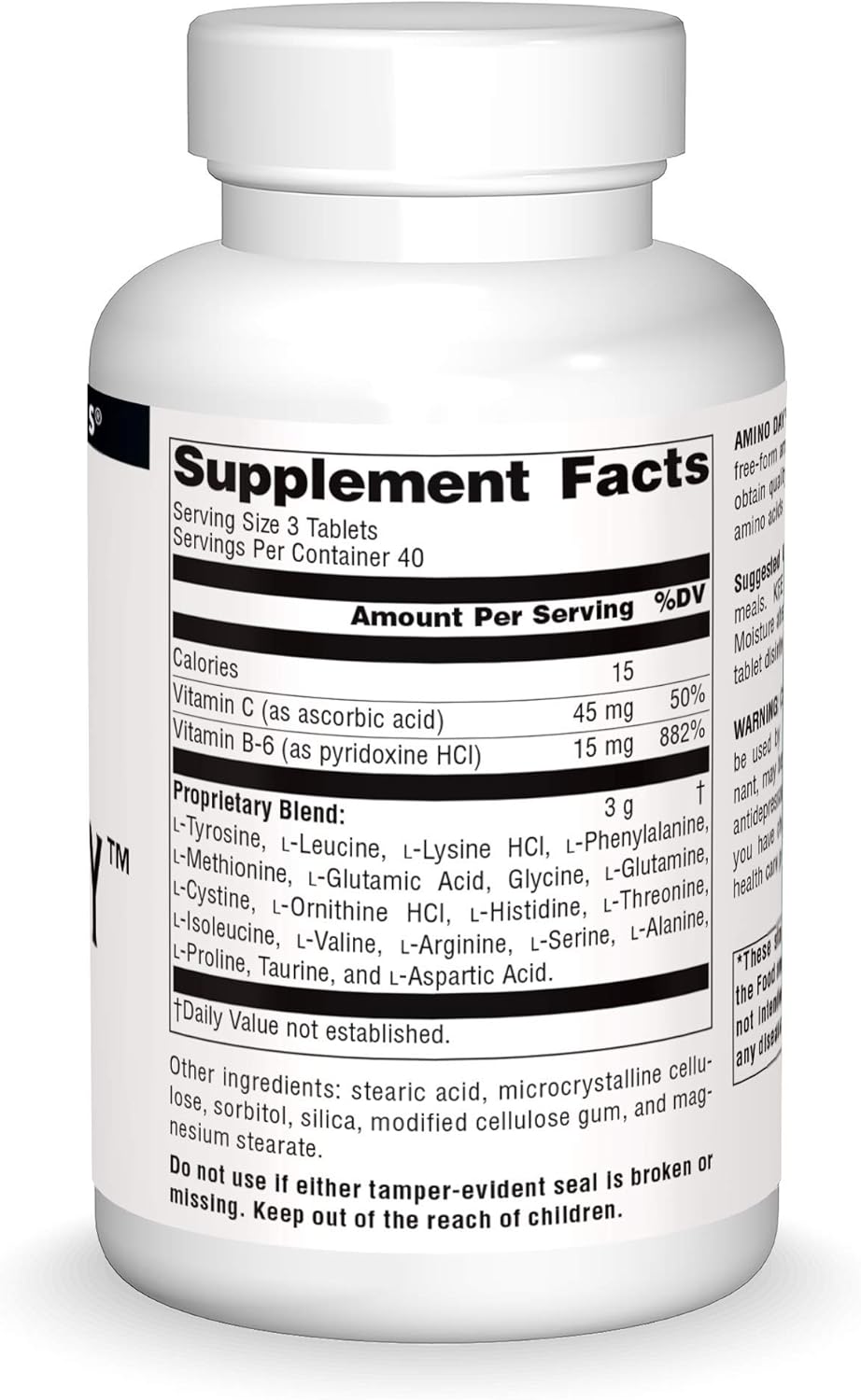 Source Naturals Amino Day - 120 Tablets for Quality Dieting with 20 Free Form Amino Acids