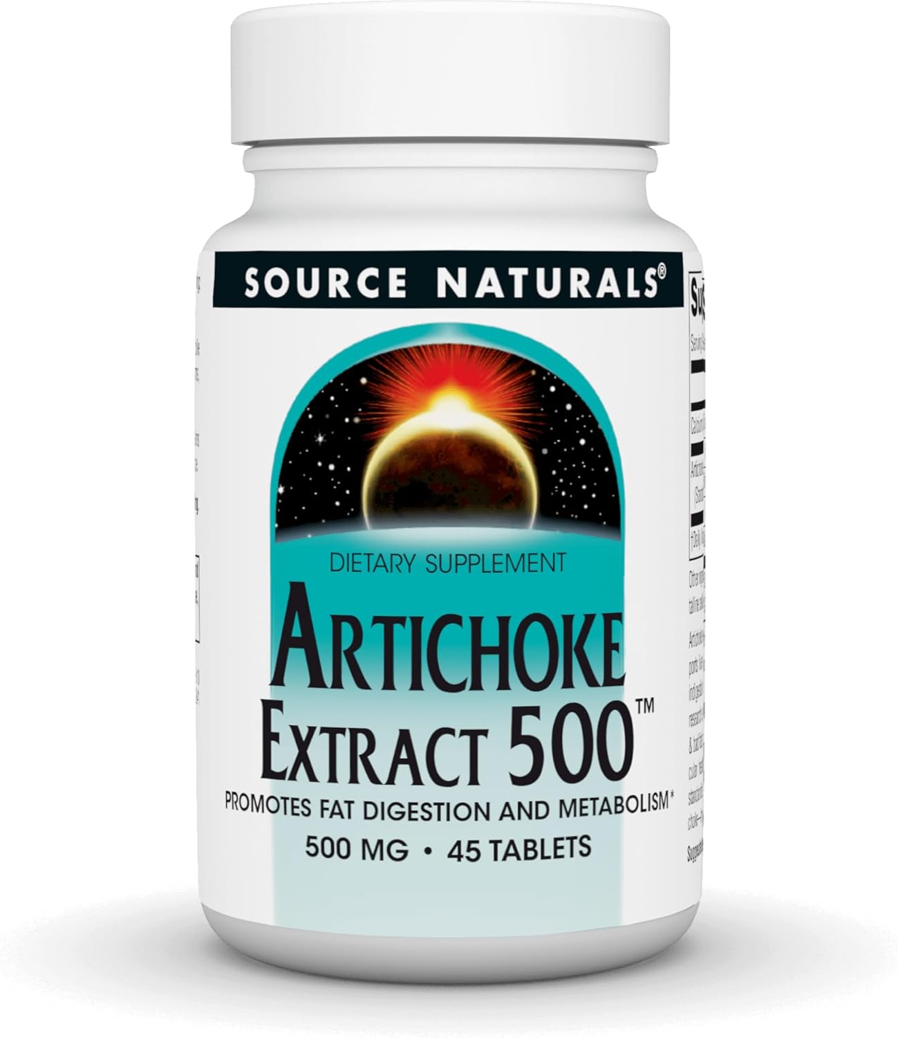 Source Naturals Artichoke Extract 500 Tablet, 45 Count - Supports Digestive Health and Liver Function