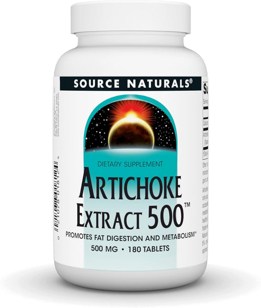 Source Naturals Artichoke Extract 500mg - 180 Tablets for Digestive Support and Liver Health