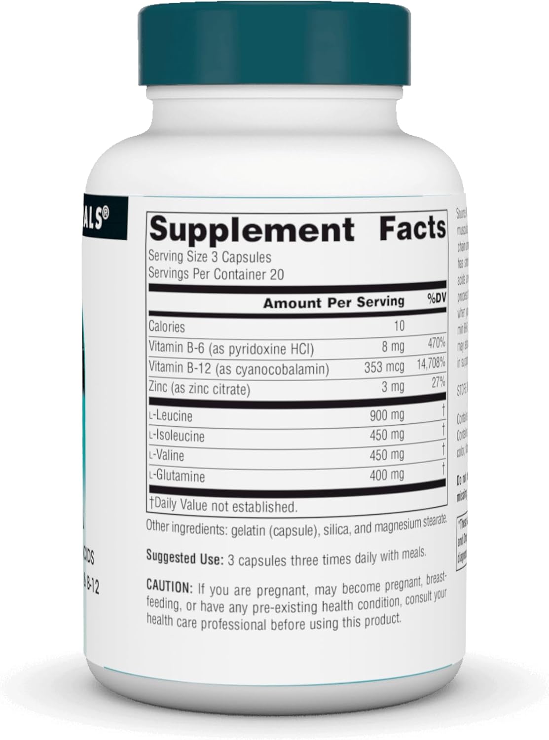 Source Naturals BCAA Capsules - Supports Muscular Systems - 60 Count