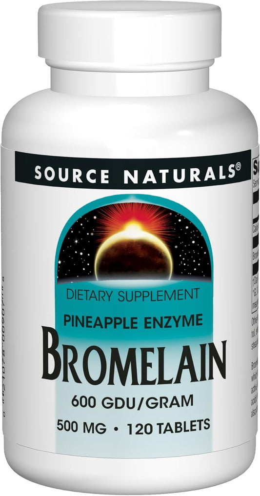 Source Naturals Bromelain 500mg Tablets - 240 Count Proteolytic Enzyme Supplement Pack