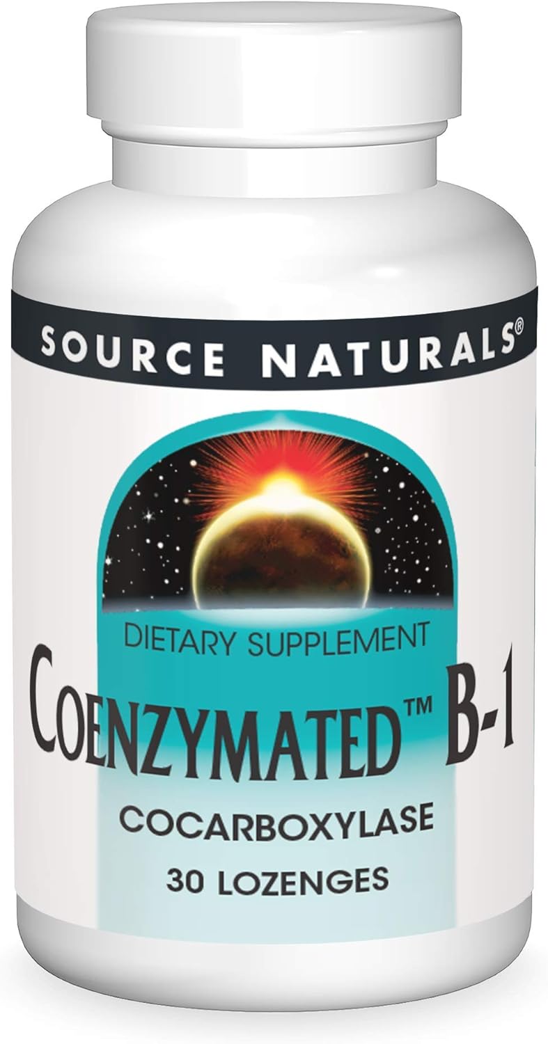Source Naturals Coenzymated B-1 Cocarboxylase Capsules 25mg 30 Count Bottle