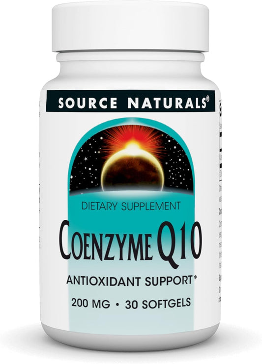 Source Naturals Coenzyme Q10 200 mg Softgels for Heart, Brain, Immunity, & Liver Support