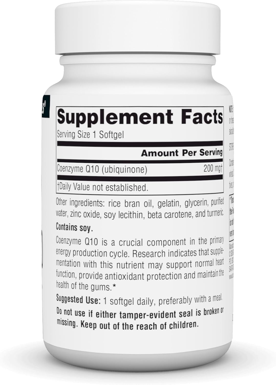 Source Naturals Coenzyme Q10 200 mg Softgels for Heart, Brain, Immunity, & Liver Support