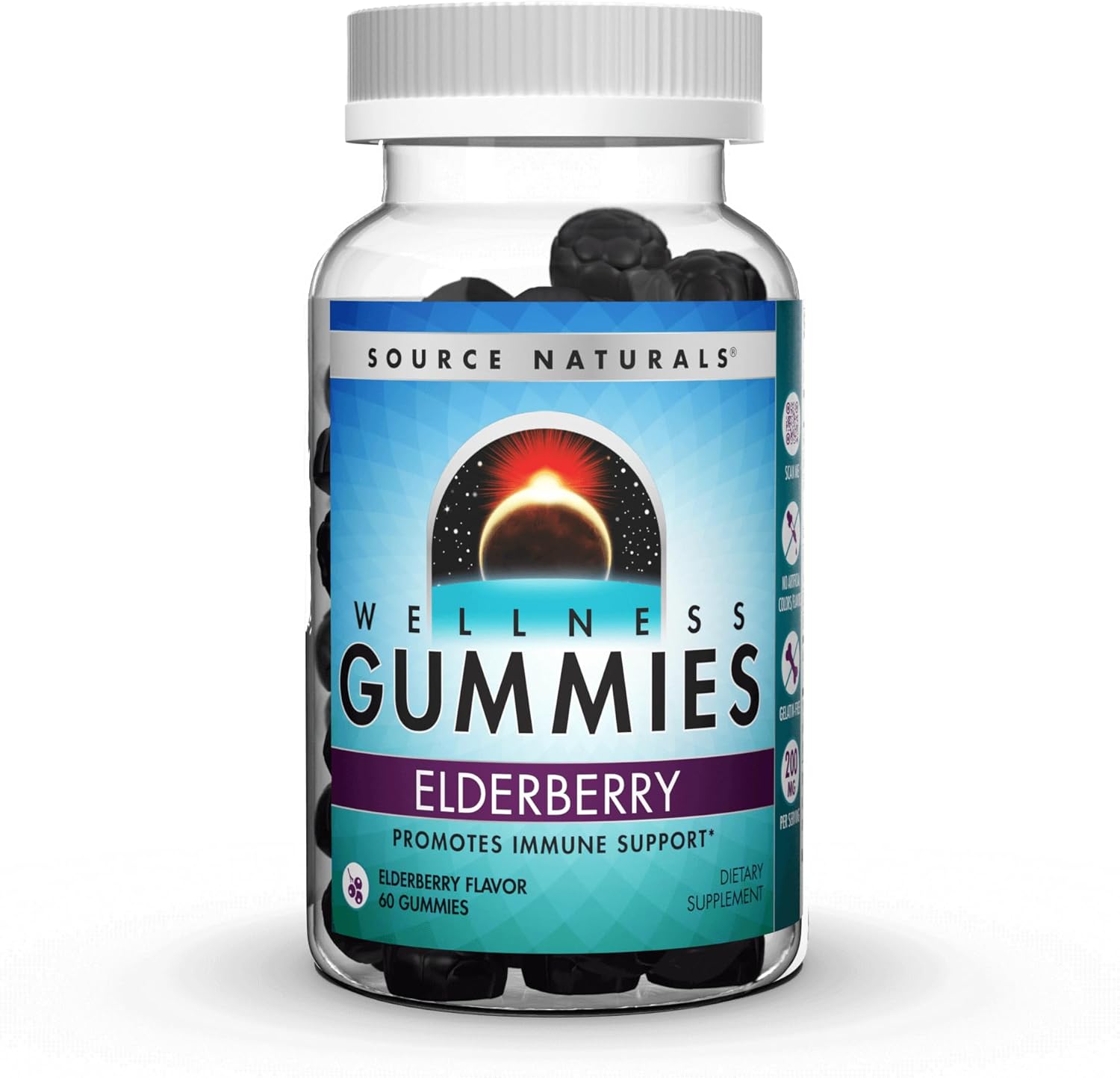 Source Naturals Elderberry Gummies - Immune Support & Antioxidant - 60 Gummies