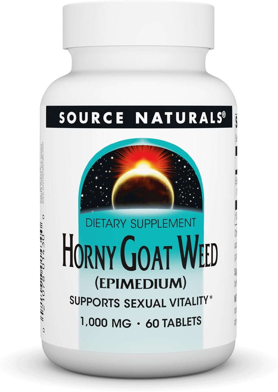Source Naturals Epimedium 1,000 MG Horny Goat Weed Tablets for Sexual Vitality Support • 60 Count