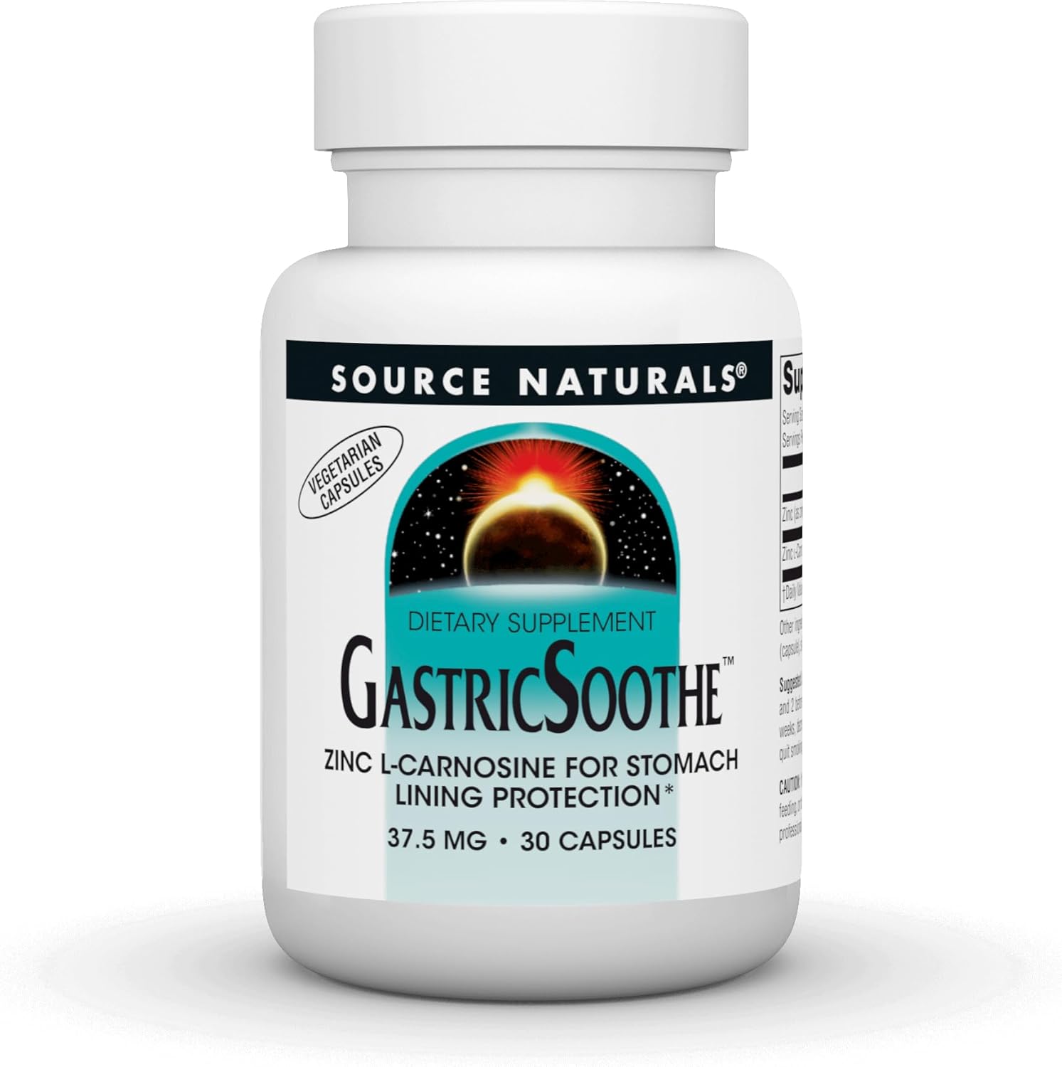 Source Naturals GastricSoothe with Zinc L-Carnosine - 30 Vegetarian Capsules