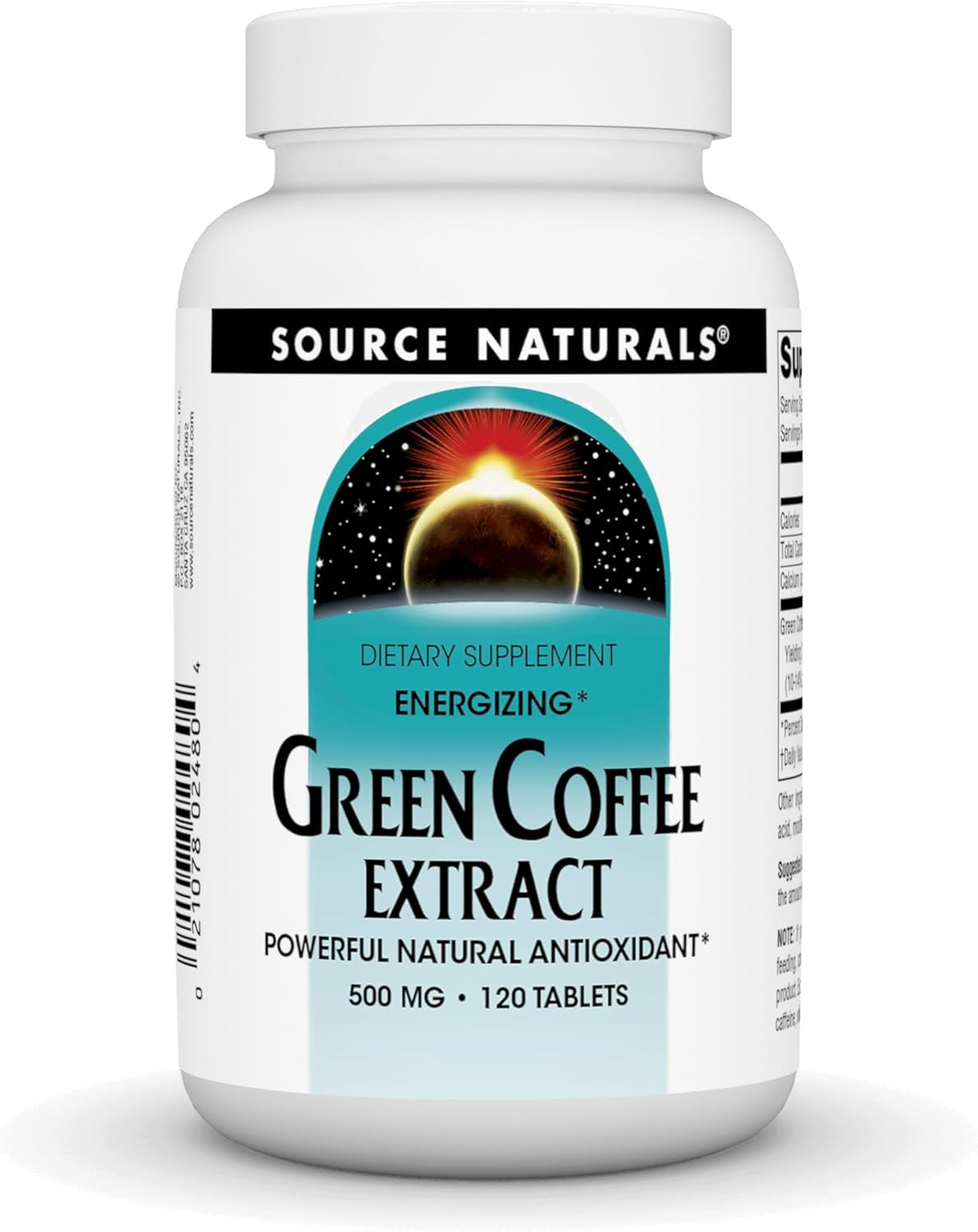 Source Naturals Green Coffee Extract 500mg - 120 Tablets, Natural Antioxidant for Energy Boost and Health