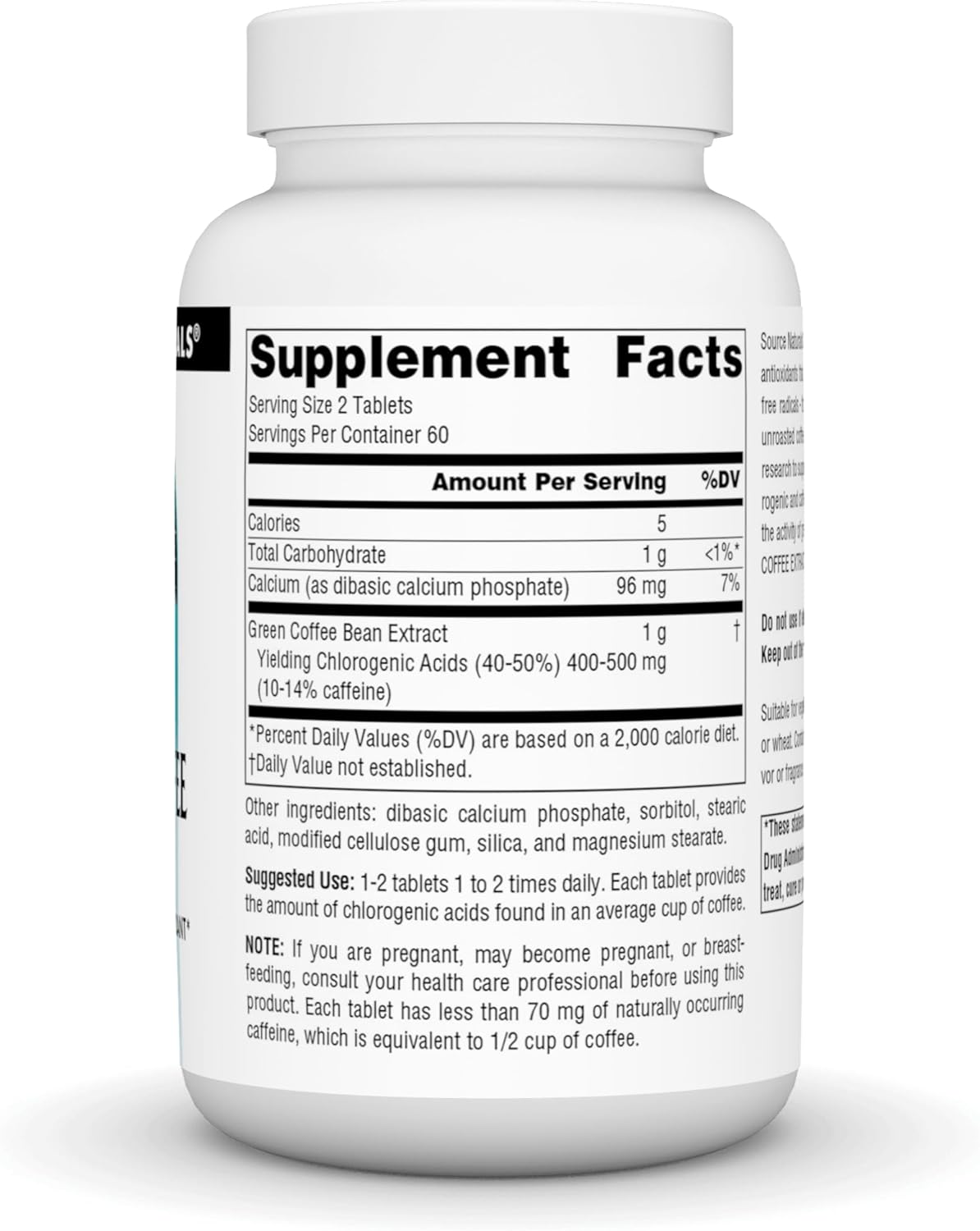 Source Naturals Green Coffee Extract 500mg - 120 Tablets, Natural Antioxidant for Energy Boost and Health