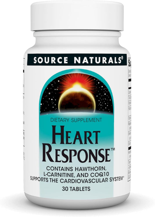 SOURCE NATURALS Heart Response Tablets - 30 Count - Cardiovascular Support Supplement