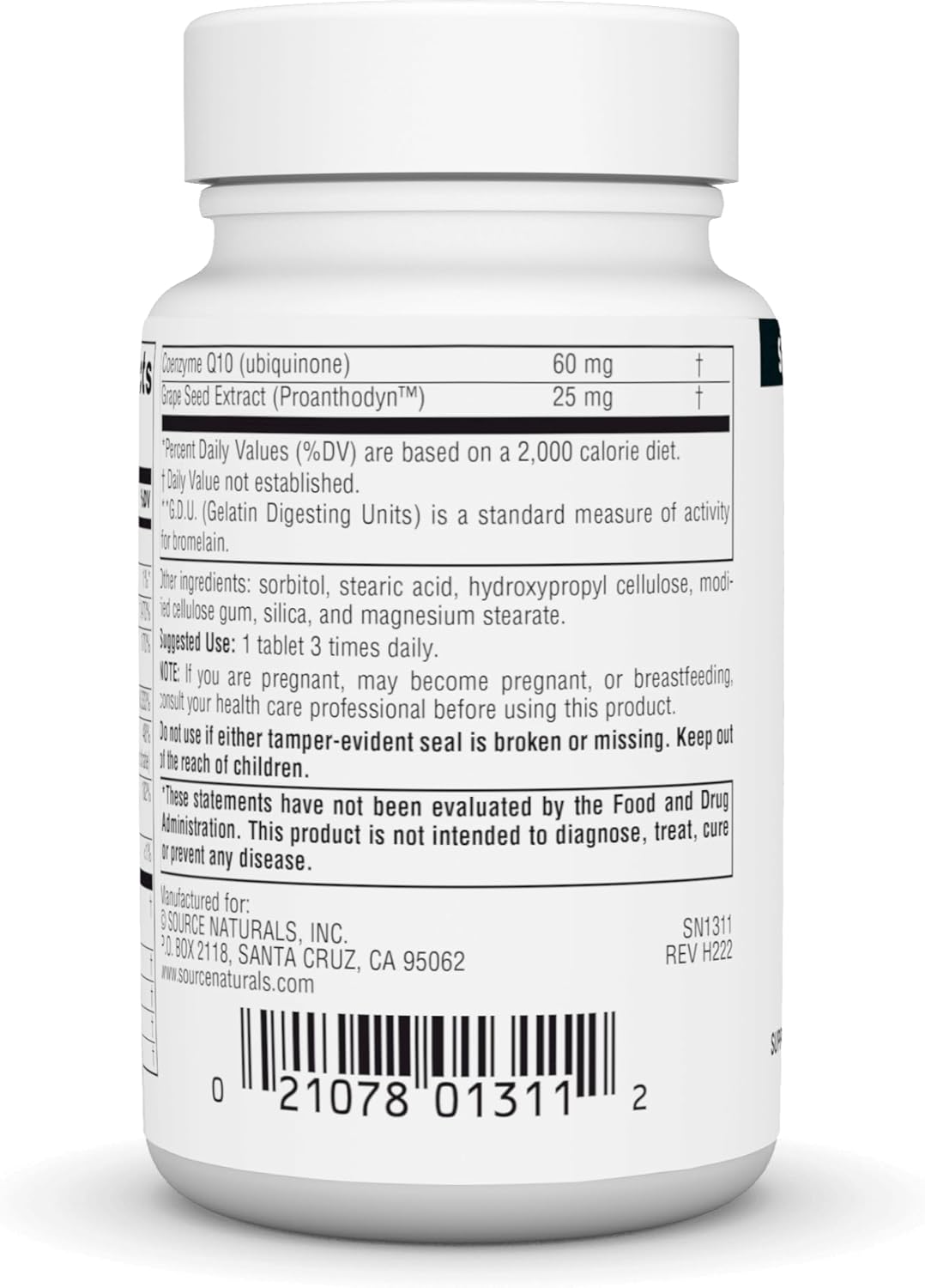 SOURCE NATURALS Heart Response Tablets - 30 Count - Cardiovascular Support Supplement