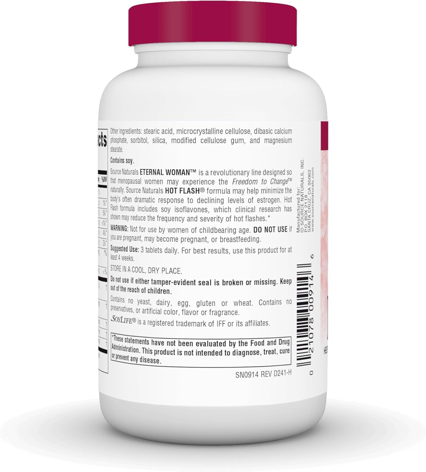 Source Naturals Hot Flash Relief - 90 Tablets, Reduces Frequency of Hot Flashes