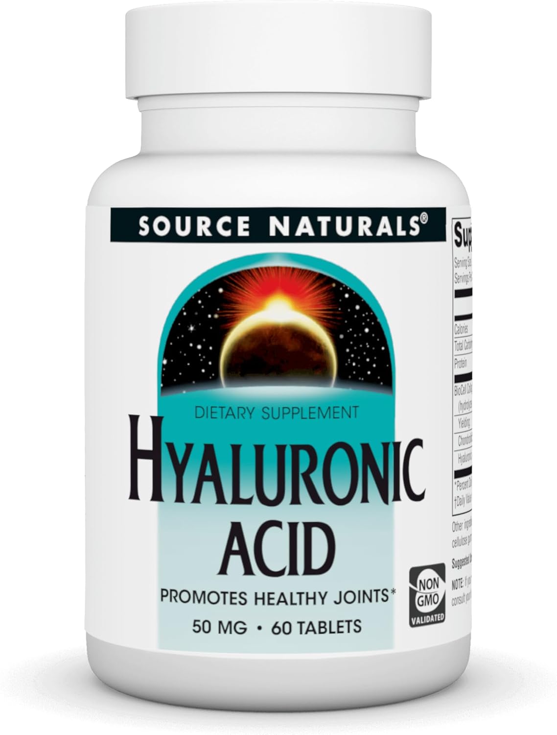 Source Naturals Hyaluronic Acid Supplement 50mg - 60 Tablets